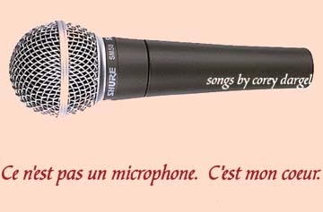 a picture of a microphone with these words underneath it - ce' n'est pas un microphone. c'est mon coeur,